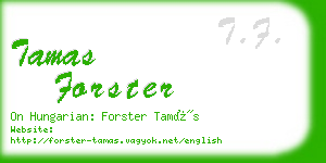 tamas forster business card